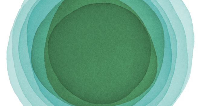 Abstract green and blue ripples