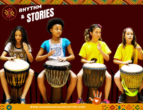 children play African drums together 